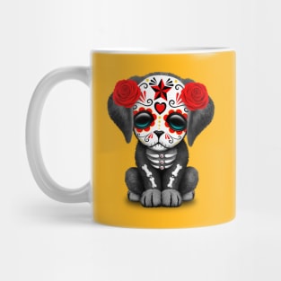 Cute Red Day of the Dead Puppy Dog Mug
